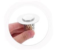 Didiseaon 2pcs Universal Pop up Filter Hair Strainer for Floor Drain Wash Basin Sink Stopper Hair Catcher for Sink Stainless Pop up Stopper Bathroom Silver