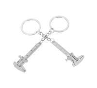 Didiseaon 2pcs Vernier Caliper Keychain Zinc Alloy Mini Tool Key Ring Pendant Compact Design Movable Caliper Pendant Unique Stylish Practical Key Charm for Men Lady