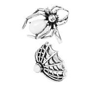 Didiseaon 2Pcs Vintage Punk Style Spider Web Ring Metal Alloy Rings for Women and Teens Gothic Halloween Jewelry for Parties Daily Wear and Special Occasions