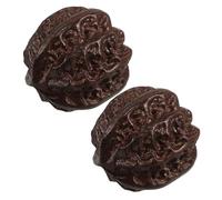 Didiseaon 2pcs Walnut Hand Exercise Balls for Seniors Wood Massage Handballs and Physiotherapy Fitness Hand Grip Balls for Adult Therapy and Stress Relief