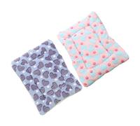 Didiseaon 2pcs Warm Cotton Pet Cushion Cozy Dog Cat Sleep Blanket Mat Pad for Indoor Resting Thick Soft Mattress Bed for Small Pets Provides Comfort and Security Random Color