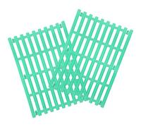 Didiseaon 2pcs Wear-resistant Plastic Rabbit Cage Mats with Dirt and Odour Prevention, Green Bunny Foot Pads for Hamsters and Rabbits Indoor Cage Use