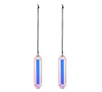 Didiseaon 2pcs White Crystal Rainbow Maker Hanging Prism Suncatchers for Windows and Garden, Creating Stunning Rainbow Effects and Mood Booster Decorations for Parties and Outdoor Use