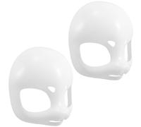 Didiseaon 2Pcs White Plastic Animal Skull Mask Base for DIY Fursuit Cosplay, Unpainted Blank Puppy Skull Face Masks for Halloween Costume and Masquerade Party