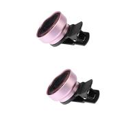 Didiseaon 2pcs Wide Angle Macro Lens for Smartphones Rose Gold Clip Camera Lens for for Capturing Detailed Close-ups Stunning Landscapes