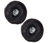Didiseaon 2pcs Wig Hair Styling Bun Hair Rings Extension Scrunchies Messy Bun Hairpiece Tool for Ponytail Holder