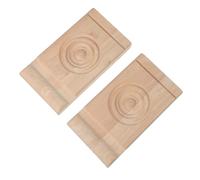 Didiseaon 2pcs Wood Corbels Shelf Brackets, Carved Wooden Architectural Corbels, 5.71x3.15 Inch Unfinished Wood Decorative Support for Bookshelf, Kitchen Cabinet, Khaki