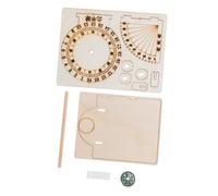 Didiseaon 2pcs Wooden Equatorial Sundial Scientific Models Educational Teaching Aid Ancient Timekeeper DIY Assembly Kit for Sundial Enthusiasts and Learning Purposes