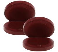 Didiseaon 2pcs Wooden Finger Castanets Orff Musical Instruments for Round Castanets with Sound Safe and Durable Music for Early Music Education