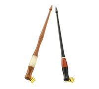 Didiseaon 2pcs Wooden Oblique Calligraphy Dip Pen Holder with Adjustable Detachable Brass Flange for Manga Drawing and English Writing Practice Versatile Writing Supplies for Beginners and