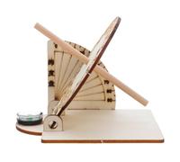 Didiseaon 2Pcs Wooden Scientific Sundial Model for Children and Teachers - Educational Desktop Ornament for Timekeeping and Estimating Time Based on Sun Shadow - Ancient Timer Teaching Aid