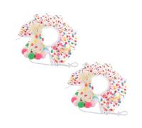 Didiseaon 2Set Pet Birthday Hat and Kitten Lace Bandana Set for Cats and Small Dogs Cute Polka Dot Party Accessories with Comfortable Bib Scarf Fit for Festive Celebrations and Photo