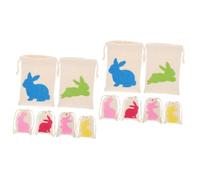Didiseaon 2sets Easter Party Bags Drawstring Jewelry Storage for Easter Candy 6pcs*2