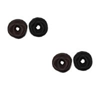 Didiseaon 2sets Girls Wig Hair Donut Bun Maker Chignon Hairpiece Updo Hair Extension Rings Easy to Use 2pcs*2