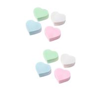 Didiseaon 2sets Natural Facial Sponge Heart Shape Makeup Puff Wet Dry Blending Sponge 4pcs*2