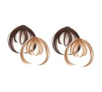 Didiseaon 2sets Natural Looking Fake Bangs Clip in Hair Extensions Hair Pieces 2pcs*2