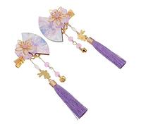 Didiseaon 2sets Snap Hair Pins for Women Fan Tassel Hairpin Japanese-style Hair Clip Perfect for Parties 2pcs*2