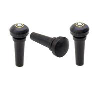 Didiseaon 3 Pcs Ebony Violin Tail Pegs with Fish Eye and Plain Design Easy to Install Violin Bridge Pins and Lovers Accessory to Improve Sound Quality