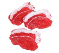 Didiseaon 3 Pcs Lifelike Artificial Pork Model Realistic Resin Food Ornament for Home Decor Photography Props for Teaching Tools and Bakery Displays
