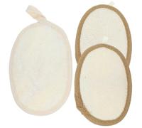 Didiseaon 3 Pcs Natural Loofah Shower Loofah Body Scrubber Sponge with Soft Polyester-Cotton Material Creates Rich Foam for Effective Body Wash and Exfoliating Skin