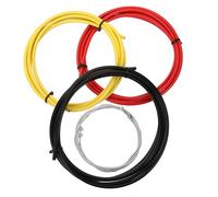 Didiseaon 3 Sets Bike Brake Cable Housing Kit Wear Resistant Flexible Brake Wires for Mountain and Road Bikes Smooth High Tension in Yellow Red Black
