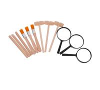 Didiseaon 3 Sets Dinosaur Excavation Kits for Hammers and Brushes Educational Archaeology Dig for Boys and Tool for Young Explorers