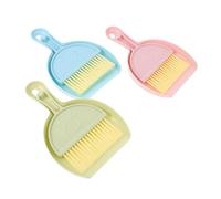 Didiseaon 3 Sets Mini Dustpan and Brush for Hamster Cage Cleaning Ergonomic Small Broom with Hanging Ring for Chinchilla Guinea Pig Rat Cage Dust Removal Pet Supplies Cleaning Kit