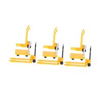 Didiseaon 3 Sets Miniature Construction Vehicle with Forklift Hand Pulley and Platform Cart Educational Small for Traffic Barricade Learning and Realistic Micro Scene Play