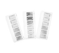 Didiseaon 3 Sets Transparent Eyeshadow Palette Empty Acrylic Makeup Container for DIY Lipstick Blush Powder Pigment Mixing Sturdy Rectangular Design for Organized Beauty Routine and