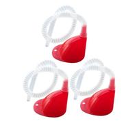Didiseaon 3 Sets Transparent Plastic Fuel Funnel with Long Hose for Gas Oil Water Reusable Automotive and Motorcycle Use for Safe Fluid Transfer