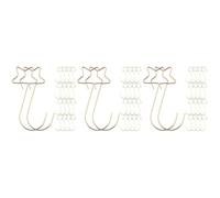 Didiseaon 300 Pcs Star Shaped Stainless Steel Christmas Ornament Hooks | Golden Finish, Damage Free Hanging, Easy Installation, for Garland and Mantel Holiday Decorating