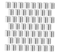 Didiseaon 3000pcs Copper Tube Crimp Beads for Jewelry Making Silver Crimping Stopper Sleeves for DIY Necklace Earring Bracelet Fit Spacer Tubes Bulk Pack
