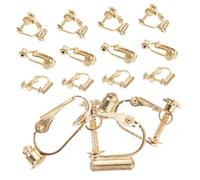 Didiseaon 30pcs Adjustable U-Shaped Copper Clip Earring Converters DIY Jewelry Making Tools for Non-Pierced Ears Lightweight Earring Findings Base Clips