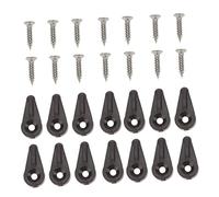 Didiseaon 30pcs Brown Mirror Fixing Clips with Screws Durable Glass Retainer Brackets for Wardrobe Cabinet Bookcase Bathroom Mirror Assembly and Glass Panel Hanging