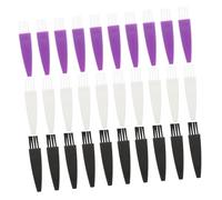 Didiseaon 30pcs Brushes for Beads Pouring and Rhinestone Cleaning Wear-resistant and Art Brushes with White Black Purple Handles for DIY Diamond Paints and Canvas Glue Application