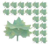 Didiseaon 30pcs Green Maple Leaf Self-stick Note Pads, Removable Leaf Memo Stickers for Office, School, and Home Writing, Adhesive Plant-inspired Reminder Pads