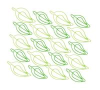 Didiseaon 30pcs Leaf Shaped Paper Clips Creative Document Paper Clips Green Metal Easy to Clamp and Keep Things Organized for Office Notepads