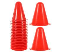 Didiseaon 30pcs Plastic Training Cones for Skating and Soccer, Red Skating Training Cones with Stable Placement and Safe Design, for Obstacle Courses and Sports Practice
