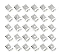 Didiseaon 30pcs Stainless Steel Solar Panel Cable Clips for Trailer Frame Wiring, 90-Degree Wire Harness Clips that Prevent Cable Insulation Damage, for Electric Wire Management
