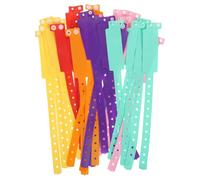 Didiseaon 30pcs Waterproof PVC Wristbands VIP PVC Wristbands Adjustable Comfortable Soft Band Versatile Use for Sports Events and Amusement Parks