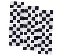 Didiseaon 36 pcs Wooden Mini Floorboards for Dollhouse Realistic Black and White Tile Effect Flooring Tiny Floorboard for Miniature House Decoration and Crafting