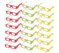 Didiseaon 36pcs 3d Diffraction Party Glasses for Boys and Girls and Adults with Vibrant Multicolor Red Green Yellow - Paper Cardboard Eyewear for Music Festivals and Holiday Decorations