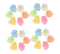Didiseaon 36Pcs Luminous Resin Duck Figurines Miniature Decorative Ducks for Dollhouses Gardens and Craft Projects Glow Dark Cute Animal Statues for Enchanting