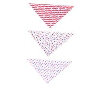 Didiseaon 3PCS Adjustable American Flag Dog Bandanas Patriotic Pet Drool Bibs for Dogs Soft Triangle Scarves for Holiday Parades Usa Theme Costume Parties Comfortable Drool Control Pet