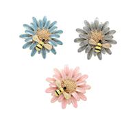 Didiseaon 3Pcs Alloy Bee Brooch Pin Set Enamel Honey and Daisy Flower Design, Multi-Color Lapel Pins for Women’S Clothing Accessories Random Color Random Color