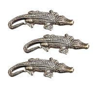 Didiseaon 3pcs Brass Crocodile Keychain Keyholder DIY Decor Chic Small Hanging Pendant for Crafting as Keychain Bag Accessory Desktop Ornament for Men