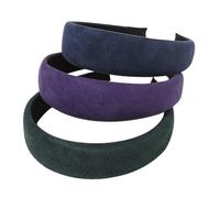 Didiseaon 3pcs Buckskin Headband Suede Fabric Art Hairband Broadside Headband Female Headdress for Everyday Wear and Party Occasions