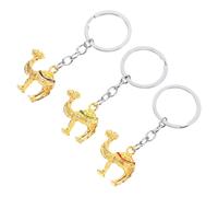 Didiseaon 3Pcs Camel Keychain Set with Blue, Green, and Red Enamel Coating, Simulation Animal Keyring for Car Keys and Backpack, Cute Camel Bag Pendant Party Favor Decoration