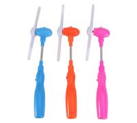 Didiseaon 3pcs Colorful Shining Music Sticks Rotary Electric Light-up Music Bar for Boys Random Red Pink Blue Without Battery Random Color