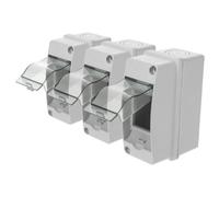 Didiseaon 3pcs Distribution Box with Clear Cover Outdoor Electrical Enclosure for Charging Stations Multi Circuit Din Rail Enclosure for Industrial and Residential Power Protection